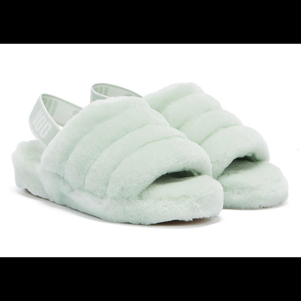 Uggs fluff yea slide- mint green